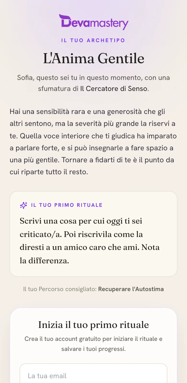 Il risultato del quiz: il tuo archetipo e il primo rituale